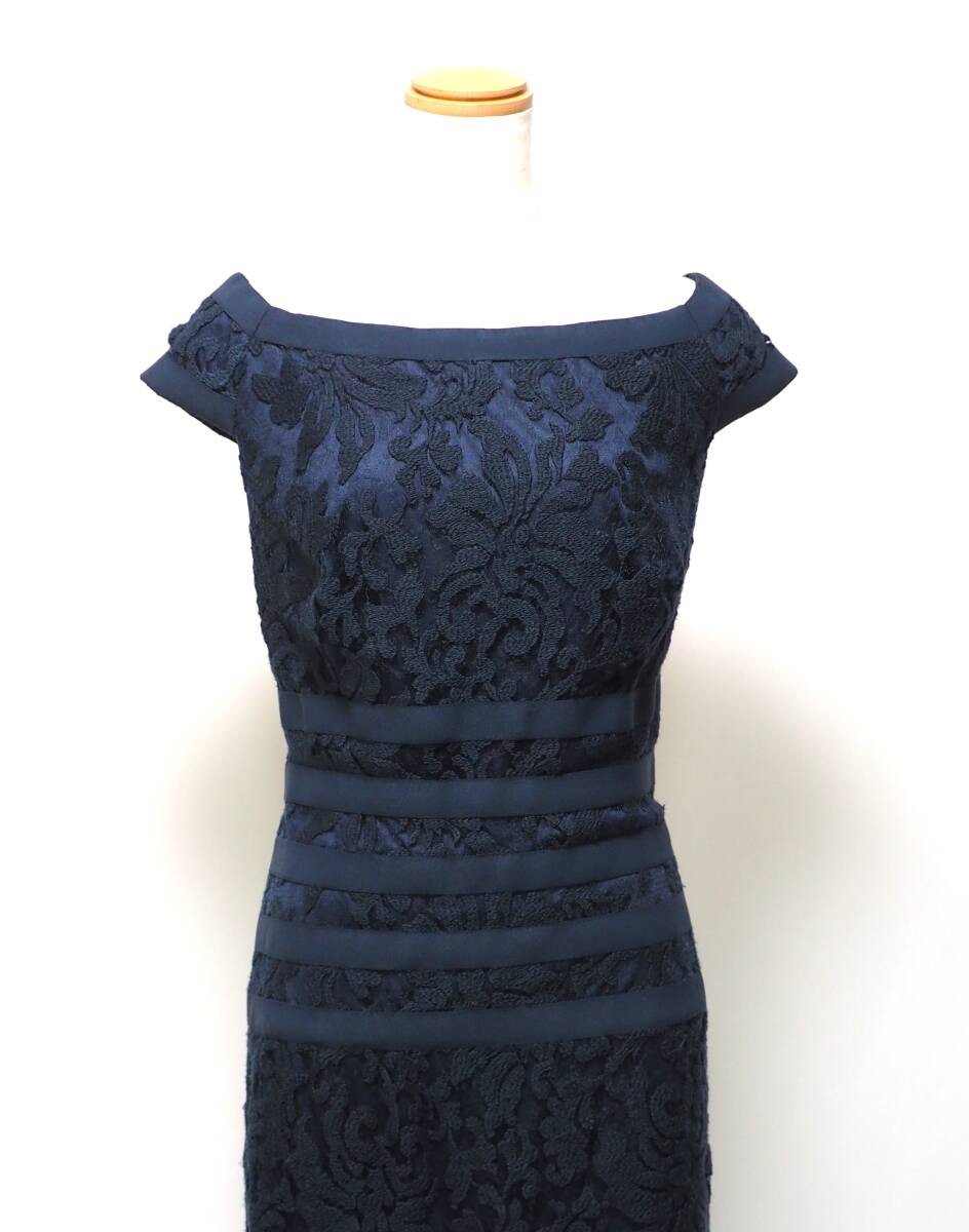 TADASHI SHOJI タダシショージ NAVY ロングフォーマルドレス 「10 」/ 13号程度_画像3