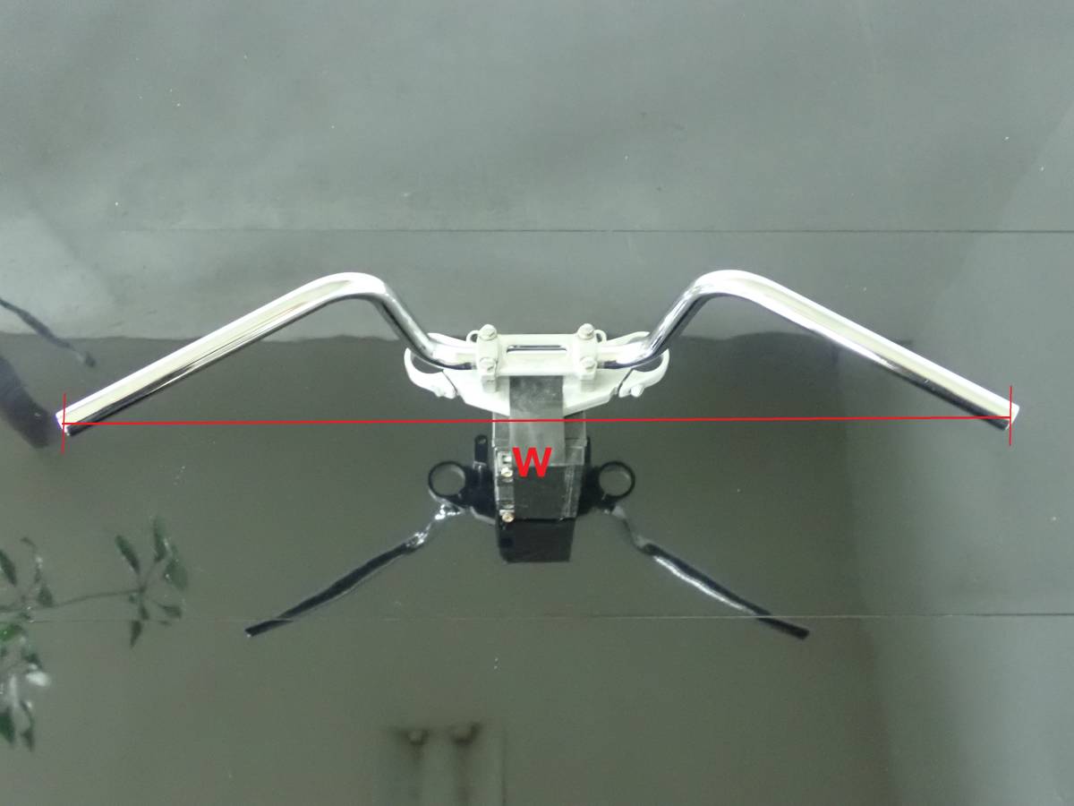 【新品】オリジナルハンドル　アップハンドル YB ＹＢ ちょっとシボリ ちょっとタレハン オリジナル製作 在庫限り GS レア 当時 珍品 _画像3