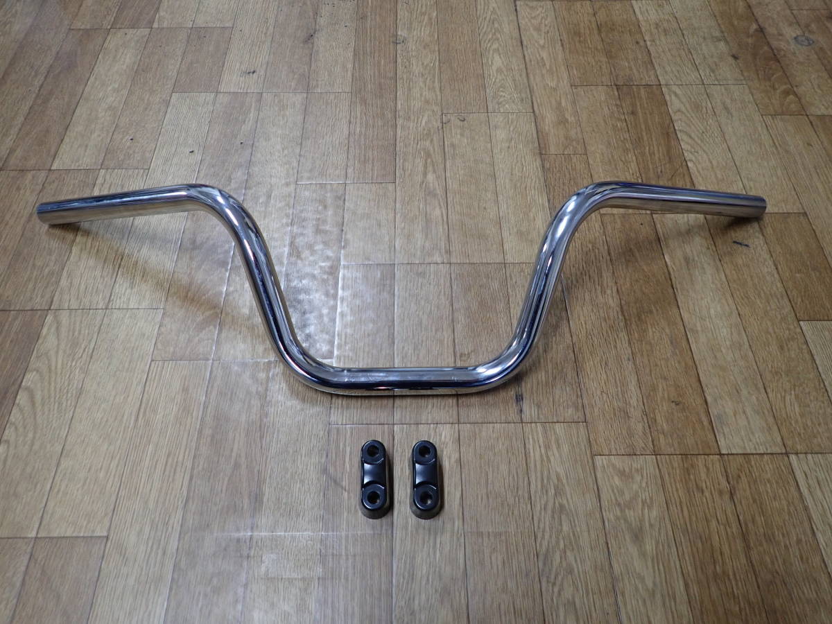 【新品／加工クランプ付き】オリジナルハンドル ナローTYPE 純正新品加工クランプ付き 検）アップハン YB ＹＢ シボリ しぼり 悪 Z1 Z2 CB _画像1
