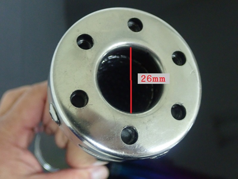 【新品】ノーブランド 汎用 チャンバー サイレンサー グラデーション 検)マフラー 2サイクル サイレンサー グラデ レインボー 虹 紫 パー_画像3