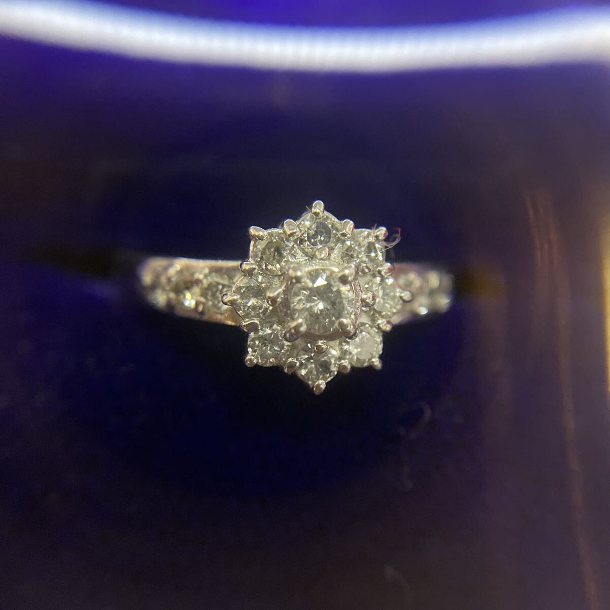 (O) Pt900 プラチナ900 指輪 リング 総重量約3.40g 0.50ct 11〜12号サイズ うぶだし うぶ_画像4