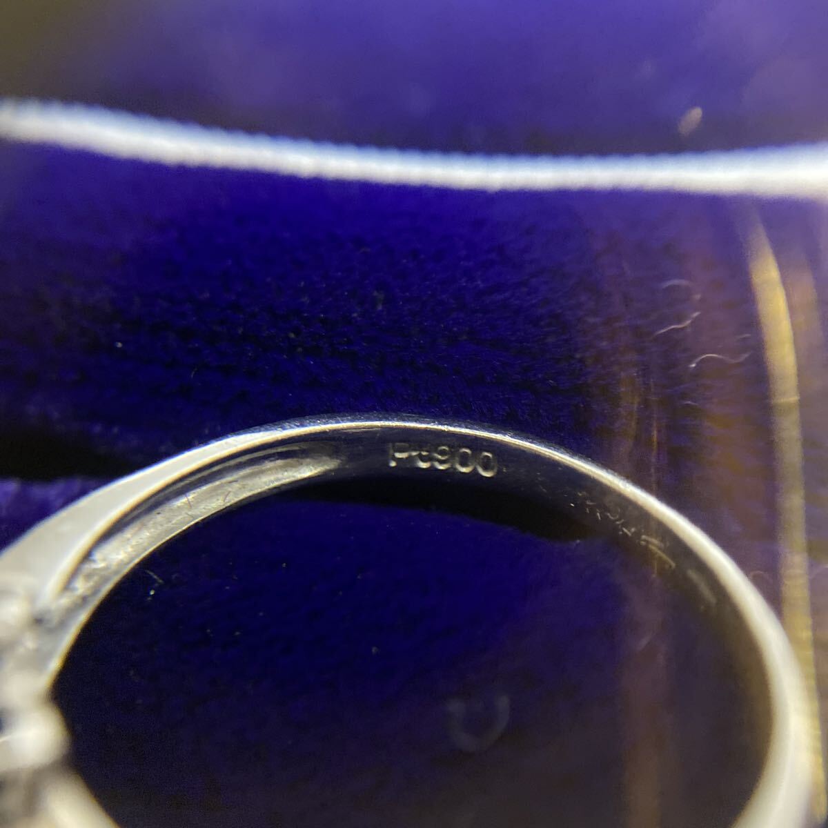 (O) Pt900 プラチナ900 指輪 リング 総重量約3.40g 0.50ct 11〜12号サイズ うぶだし うぶ_画像6