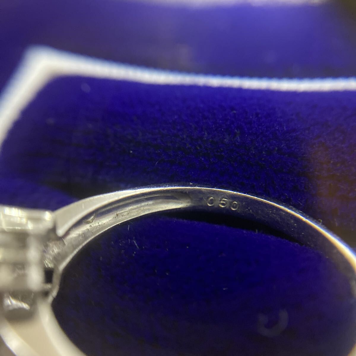 (O) Pt900 プラチナ900 指輪 リング 総重量約3.40g 0.50ct 11〜12号サイズ うぶだし うぶ_画像7
