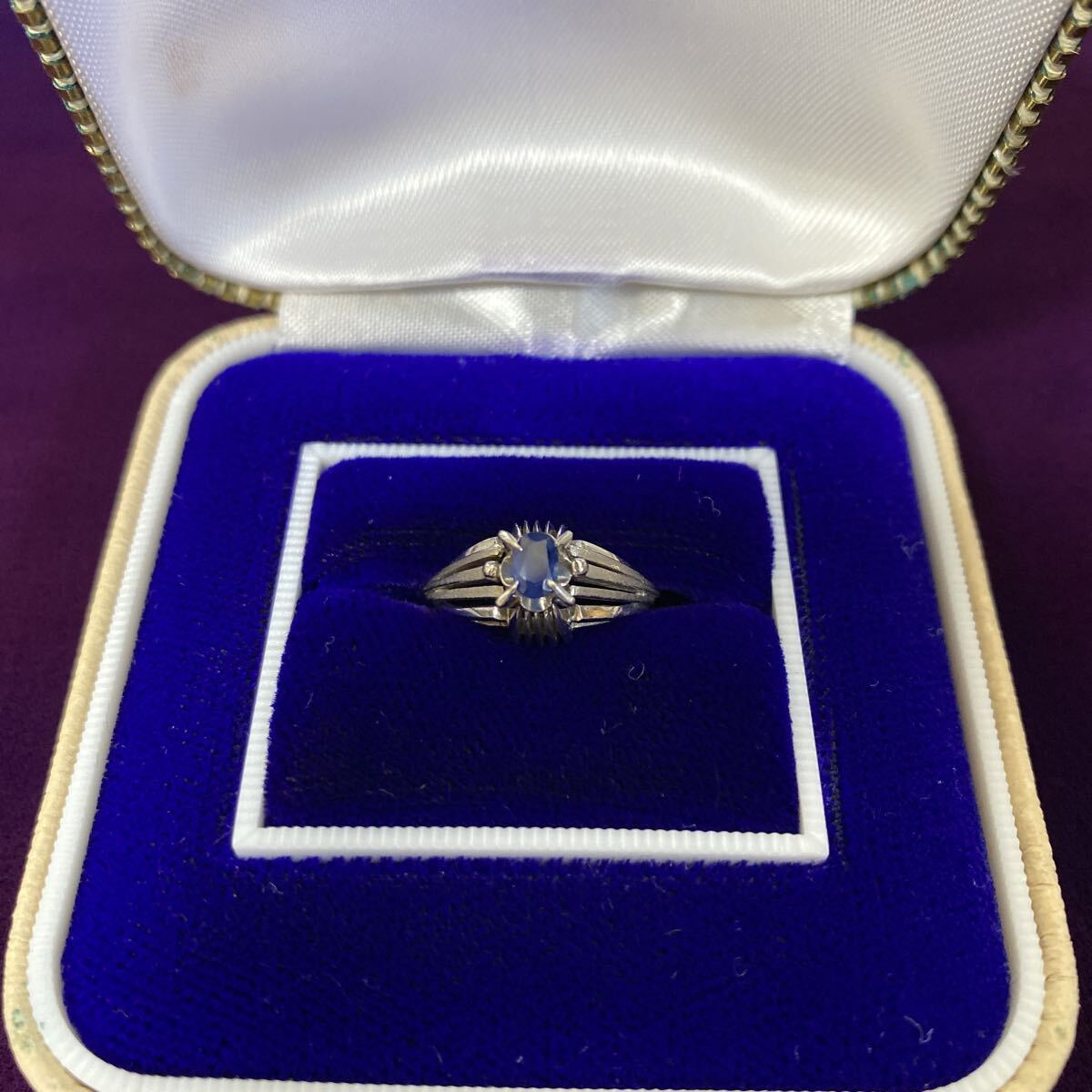 (O) K14WG 14金ホワイトゴールド 指輪 リング 総重量約2.52g 刻印あり うぶだし うぶ_画像1