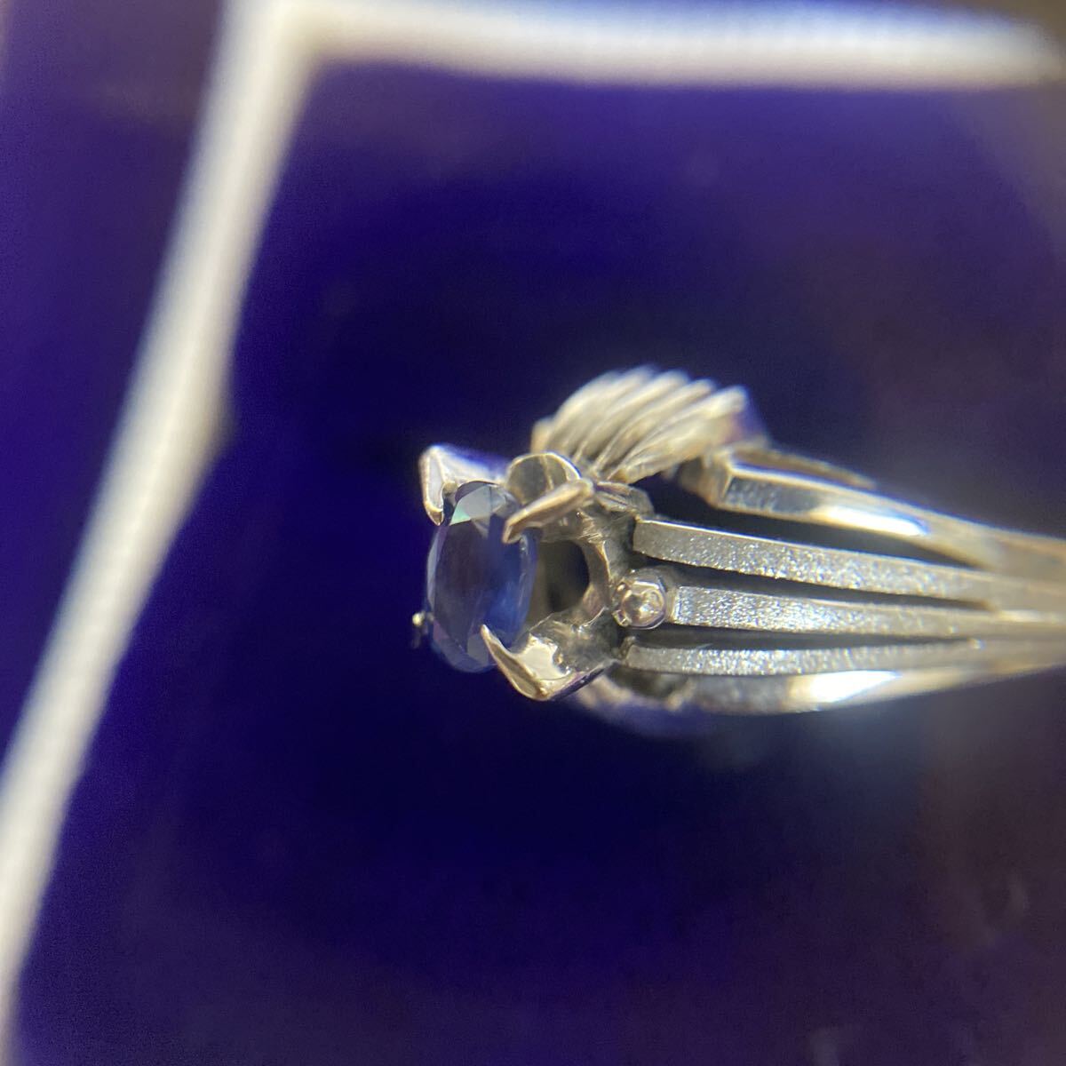 (O) K14WG 14金ホワイトゴールド 指輪 リング 総重量約2.52g 刻印あり うぶだし うぶ_画像5