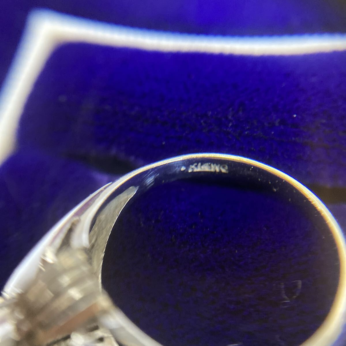 (O) K14WG 14金ホワイトゴールド 指輪 リング 総重量約2.52g 刻印あり うぶだし うぶ_画像6