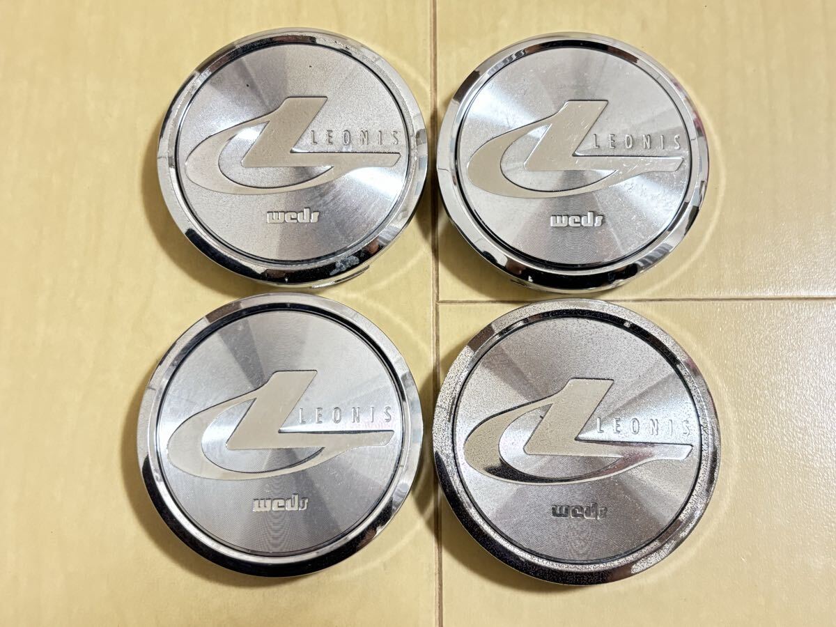 weds ウェッズ LEONIS レオニス センターキャップ 中古 4個 ポリッシュ C085_画像1