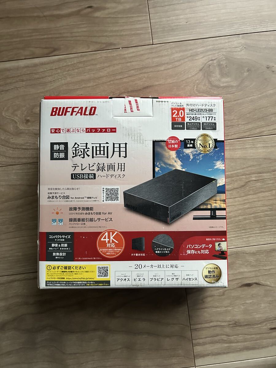 BUFFALO バッファロー HD-LE2U3-BB 製USB外付けハードディスク ブラック2.0TB_画像2
