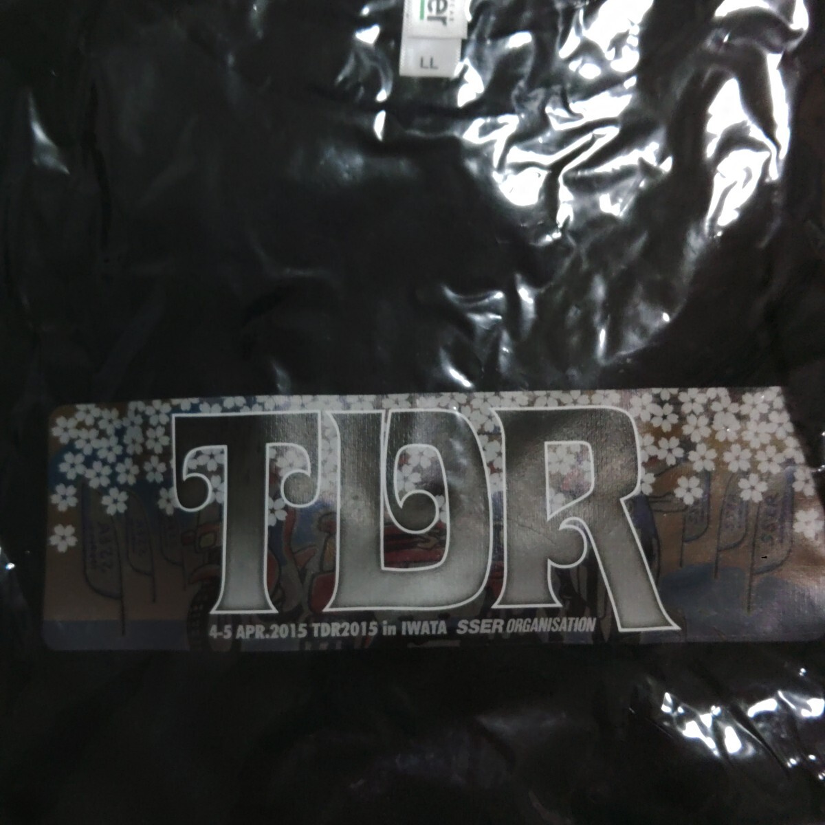 SSER主催　2015年開催TDRラリー参加者記念 Tシャツ　サイズLL　新品未使用未開封品 黒　ラリー　コマ図ツーリング　SSERpress付き_画像2