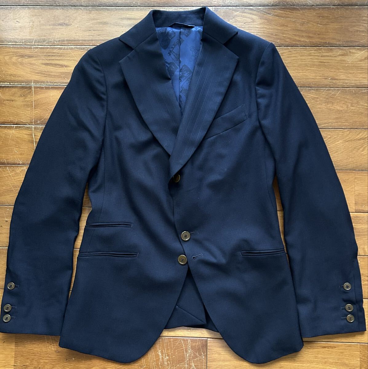 Vivienne Westwood MAN ヴィヴィアンウエストウッドマン テーラードジャケット ブレザー 46 ネイビー_画像1