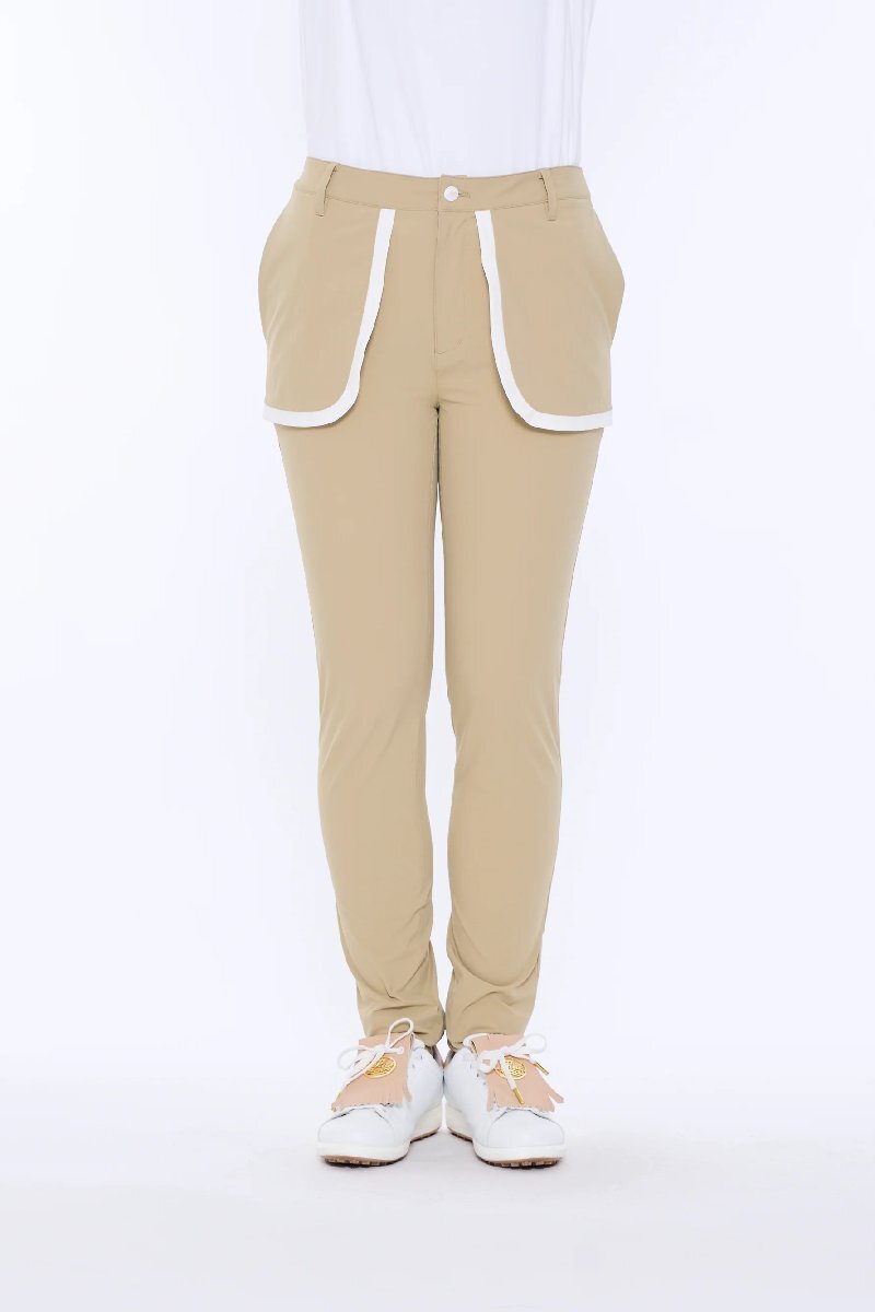 レディス MU スポーツ 701H2512 ベージュ サイズ４4 ヨーク付きスーパーストレッチパンツ 定価28,600円 ミエコウエサコ 新品_画像1