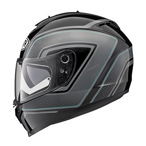 サイズ限定特価！YF-9 ZENITHゼニス フルフェイス ヘルメット スポーツストライプ シアンブラック/Sサイズ ワイズギア ヤマハ純正 新品_画像2