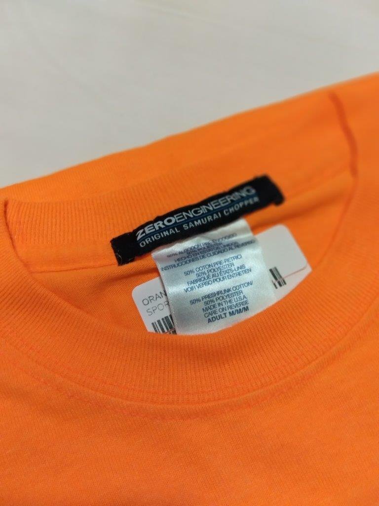 【長期在庫特価！】ゼロエンジニアリング ロングスリーブ ZE ロゴ 長袖Tシャツ オレンジ/Mサイズ PLOT正規品 新品_画像3
