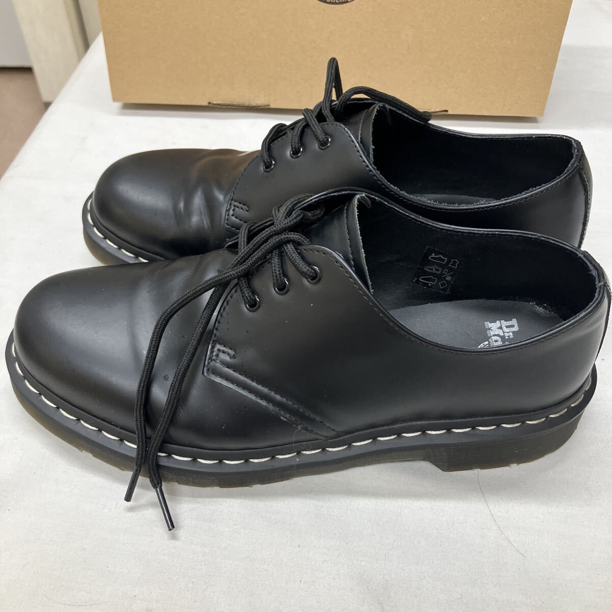 Dr Martens 1461 WS ドクターマーチン ブラック 3ホールシューズ 革靴 本革 UK9 SMOOTH 黒 ブラック レザー 3ホール_画像8