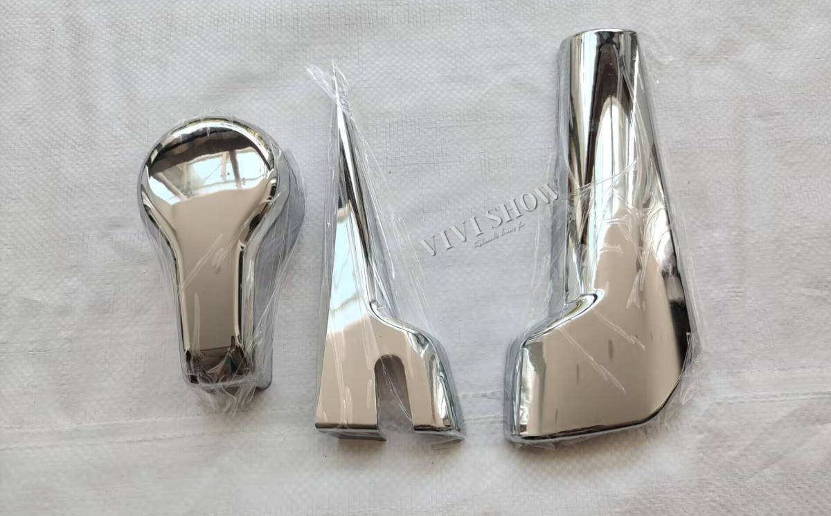 新品即納 ISUZU いすゞ 新型07フォワード メッキ ミラーステー カバー 下部3点セット ヒーター熱線あり用 sto013_画像1