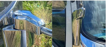 新品即納 ISUZU いすゞ 新型07フォワード メッキ ミラーステー カバー 下部3点セット ヒーター熱線あり用 sto013_画像3