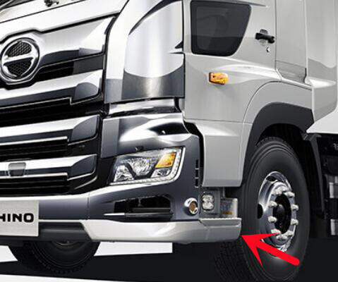 日野 17プロフィア メッキ ステップスカート ロータイプ (スタンダードスポイラー) 左右セット デコトラ sto152_画像3