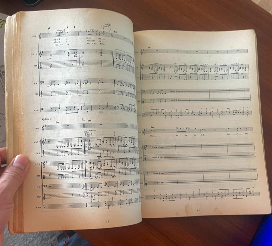 ★ メタリカ METALLICA メタルマスター Master Of Puppets バンドスコア 楽譜 _画像5