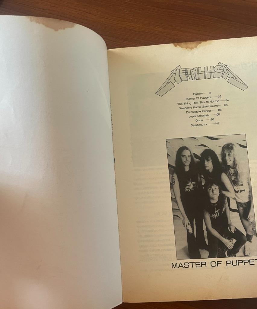 ★ メタリカ METALLICA メタルマスター Master Of Puppets バンドスコア 楽譜 _画像2