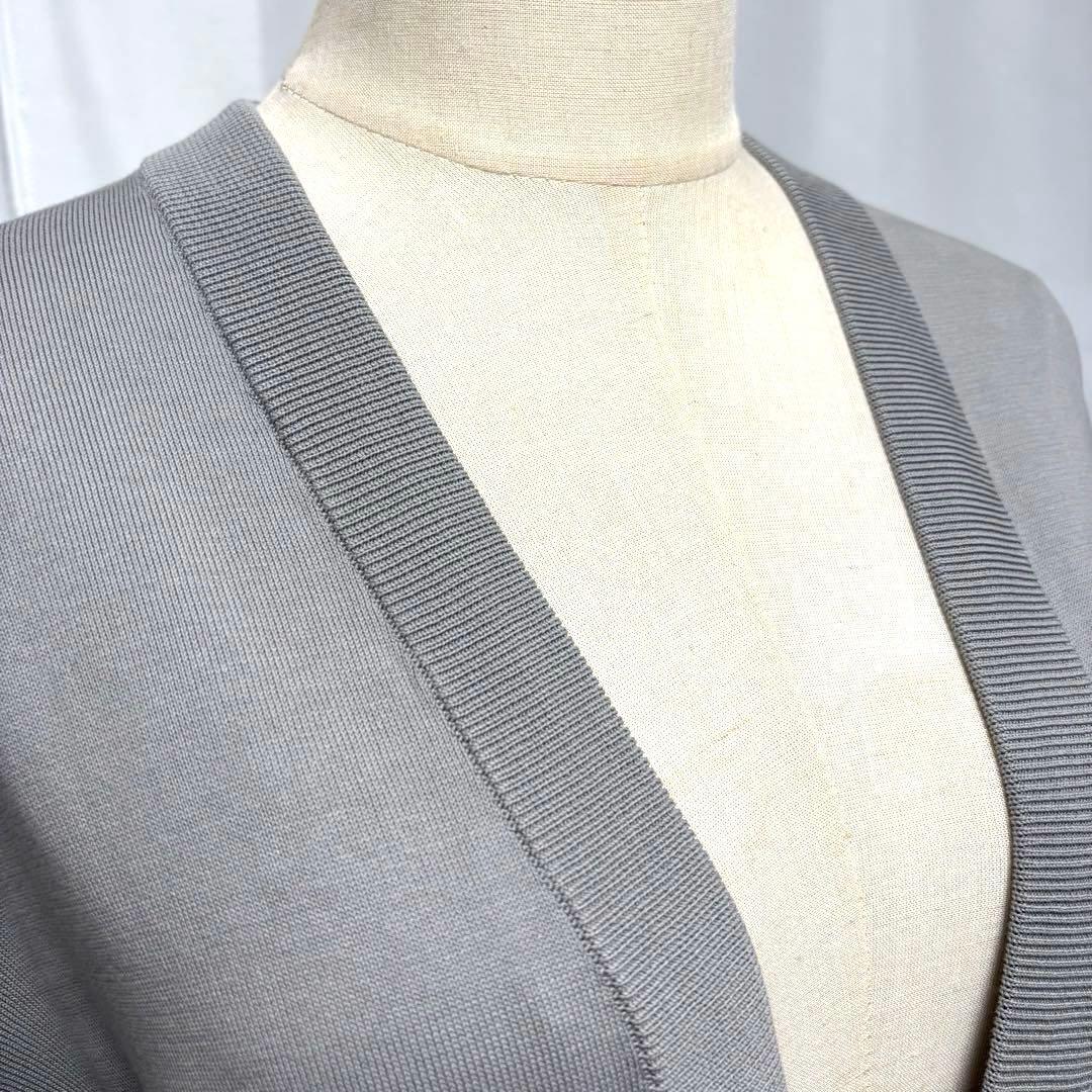 【未使用に近い】ビューティー&ユース 長袖 カーディガン トップス グレー XL_画像4