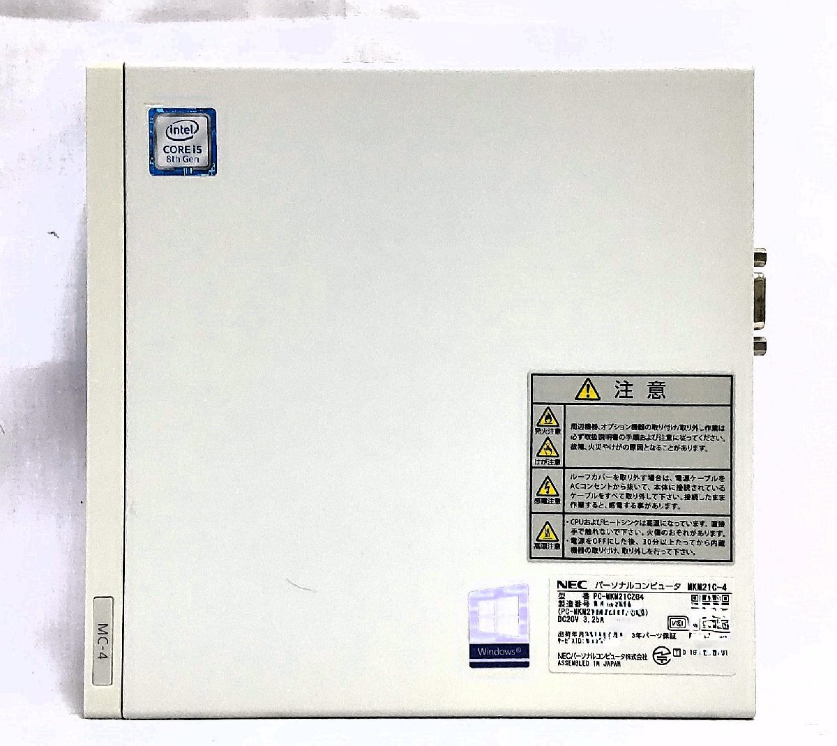 MK0502C[ no. 8 поколение i3/ маленький размер PC/AC адаптор есть .] NEC Mate MKM21 C-4 CPU:Core(TM) i3-8500T@2.10GHz HDD:500GB память : 8GB D
