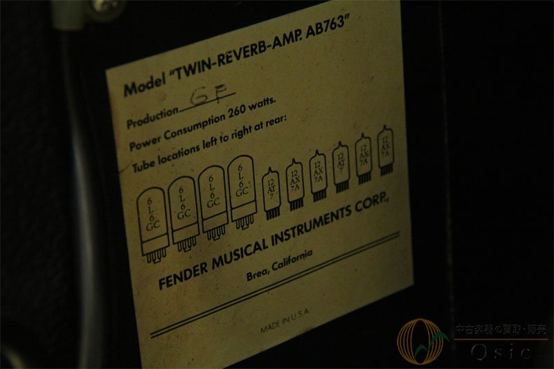 【ジャンク】[中古] Fender 65 Twin Reverb Reissue 85W出力/電気系統に不具合のため特価で販売！ 1990年製 [WL221]【神戸店在庫】_画像5