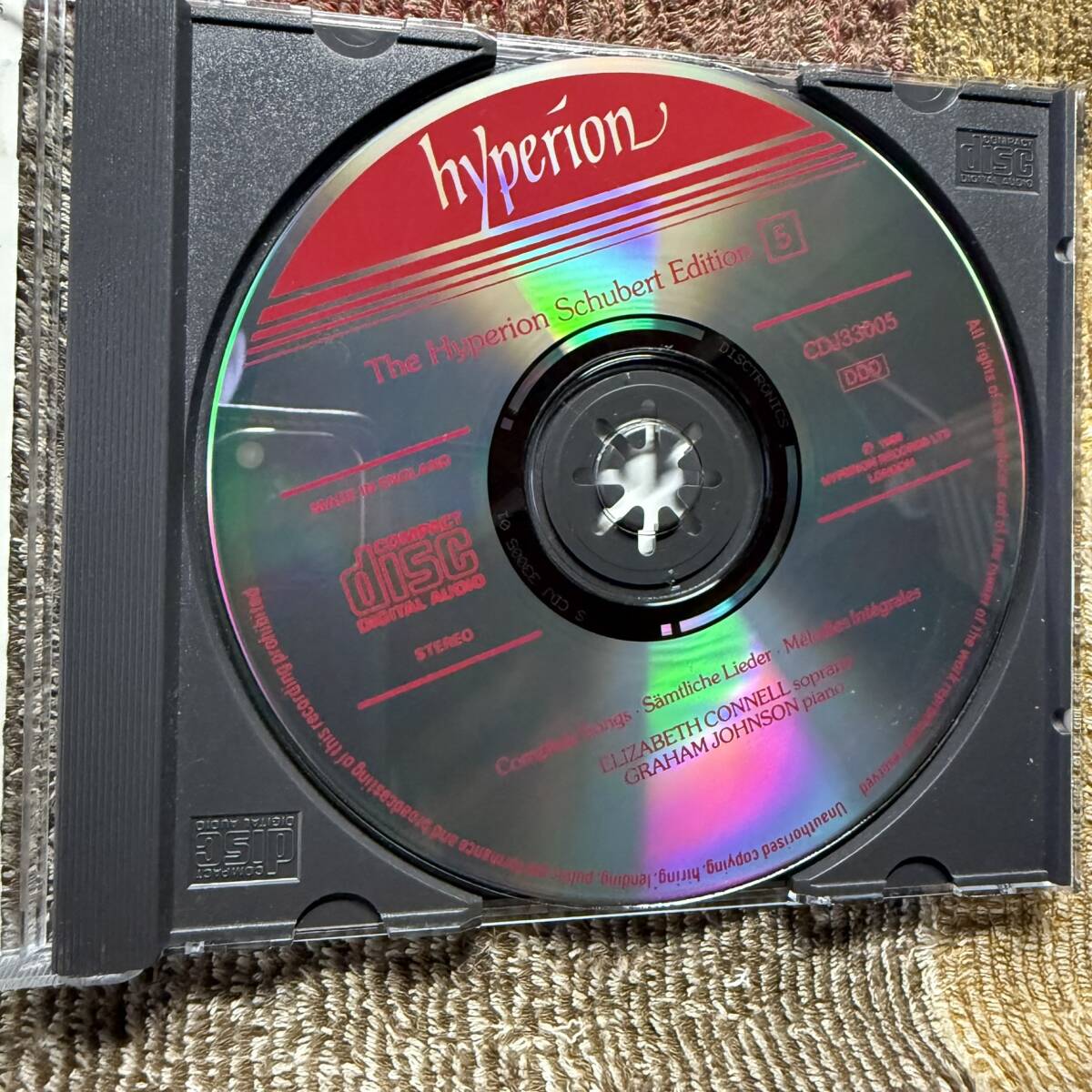 CD●英hyperion CDJ33005●シューベルト 歌曲全集５「田園の中のシューベルト」【エリザベス・コネル　グレアム・ジョンスン】_画像5
