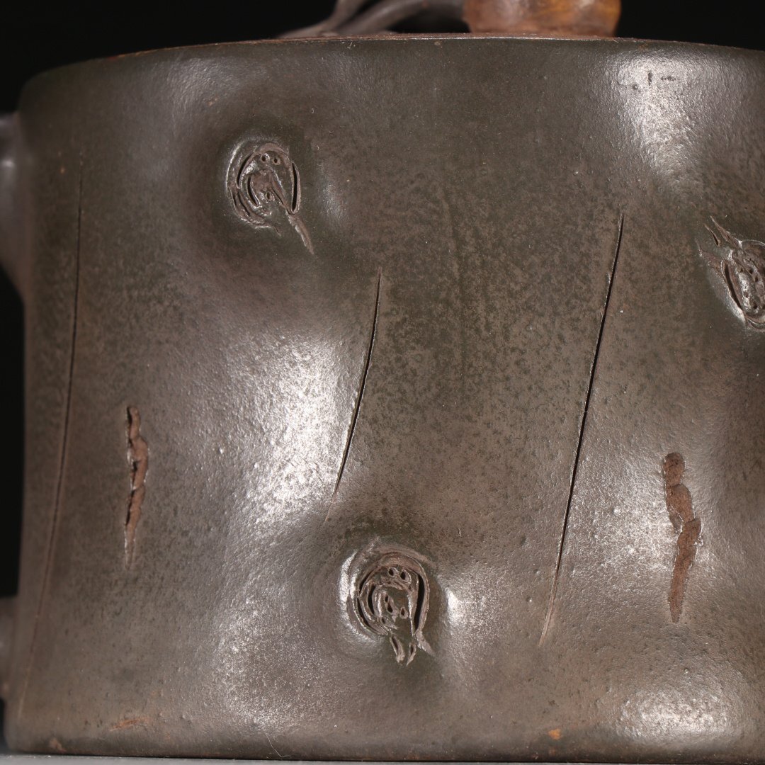 【安】明時代 陳辰製 倣生茶壺 宜興紫砂 常滑 朱泥急須 煎茶道具 茶壷 古美味 古董品 時代物 272_画像6