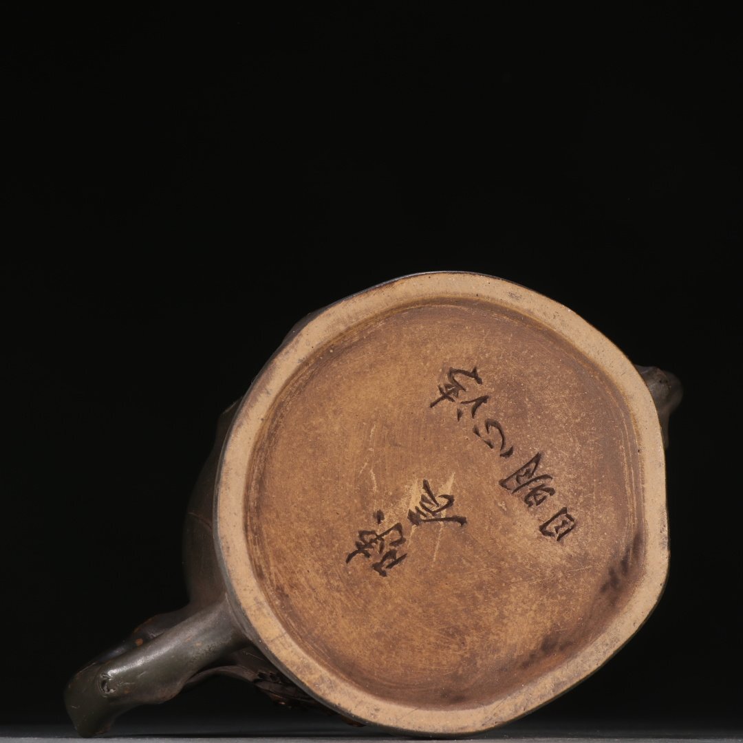 【安】明時代 陳辰製 倣生茶壺 宜興紫砂 常滑 朱泥急須 煎茶道具 茶壷 古美味 古董品 時代物 272_画像9