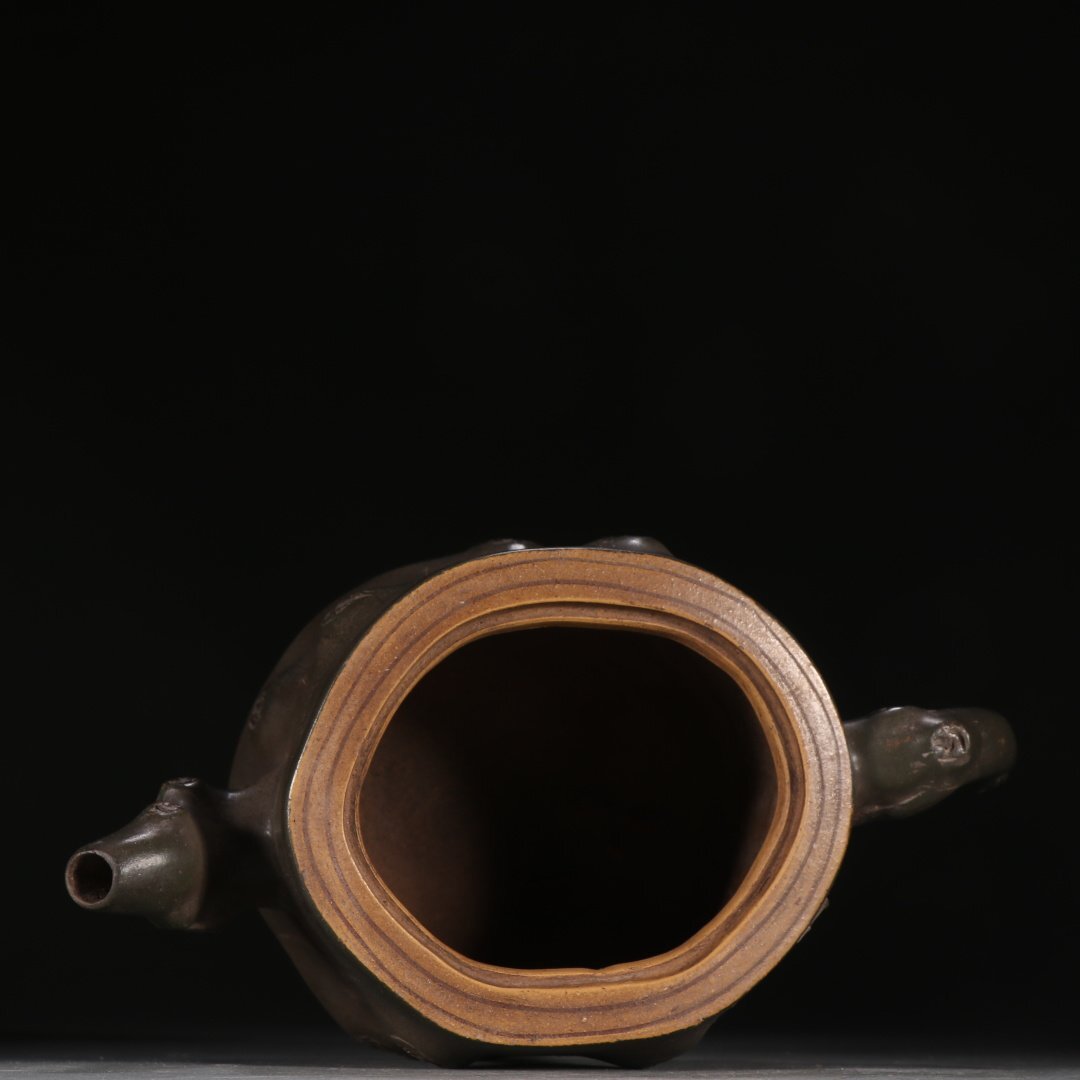 【安】明時代 陳辰製 倣生茶壺 宜興紫砂 常滑 朱泥急須 煎茶道具 茶壷 古美味 古董品 時代物 272_画像8