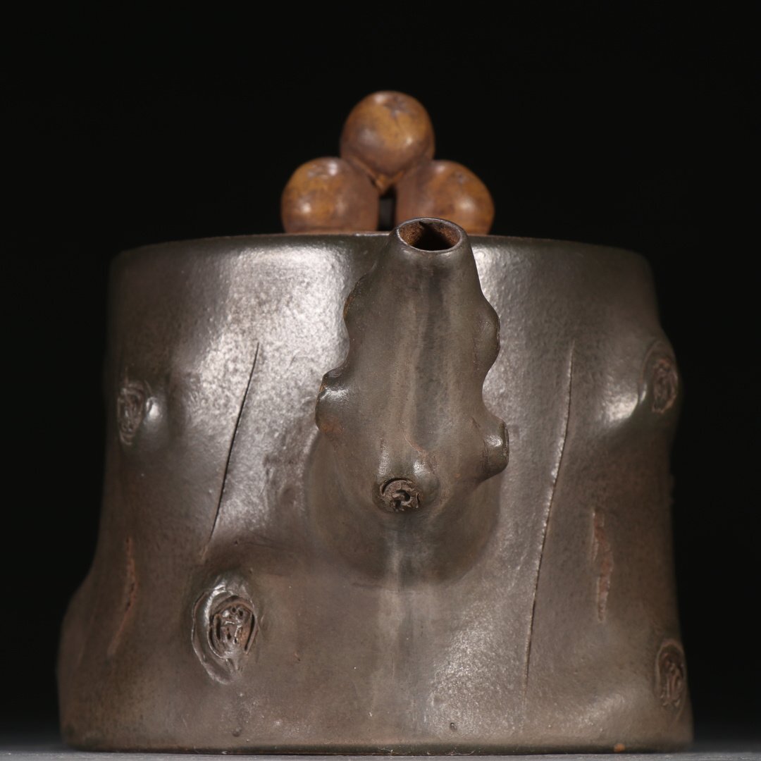 【安】明時代 陳辰製 倣生茶壺 宜興紫砂 常滑 朱泥急須 煎茶道具 茶壷 古美味 古董品 時代物 272_画像7