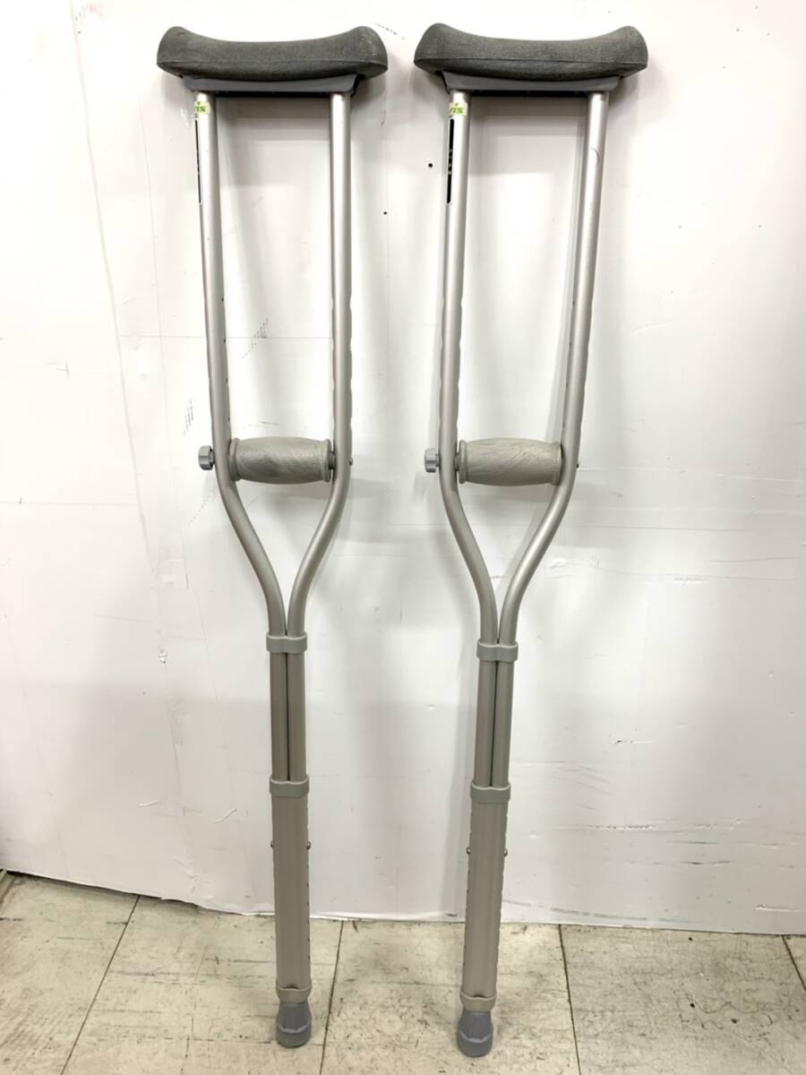 送料無料h6278 navis ナビス 松葉杖 大人用 2本 137-157cm_画像1