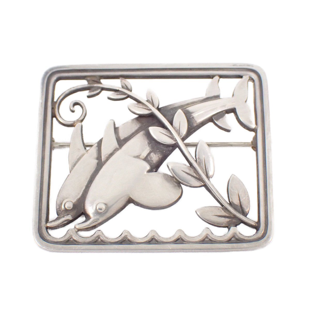 GEORG JENSEN ジョージジェンセン 251 イルカ ブローチ シルバー925【いおき質店】_画像1