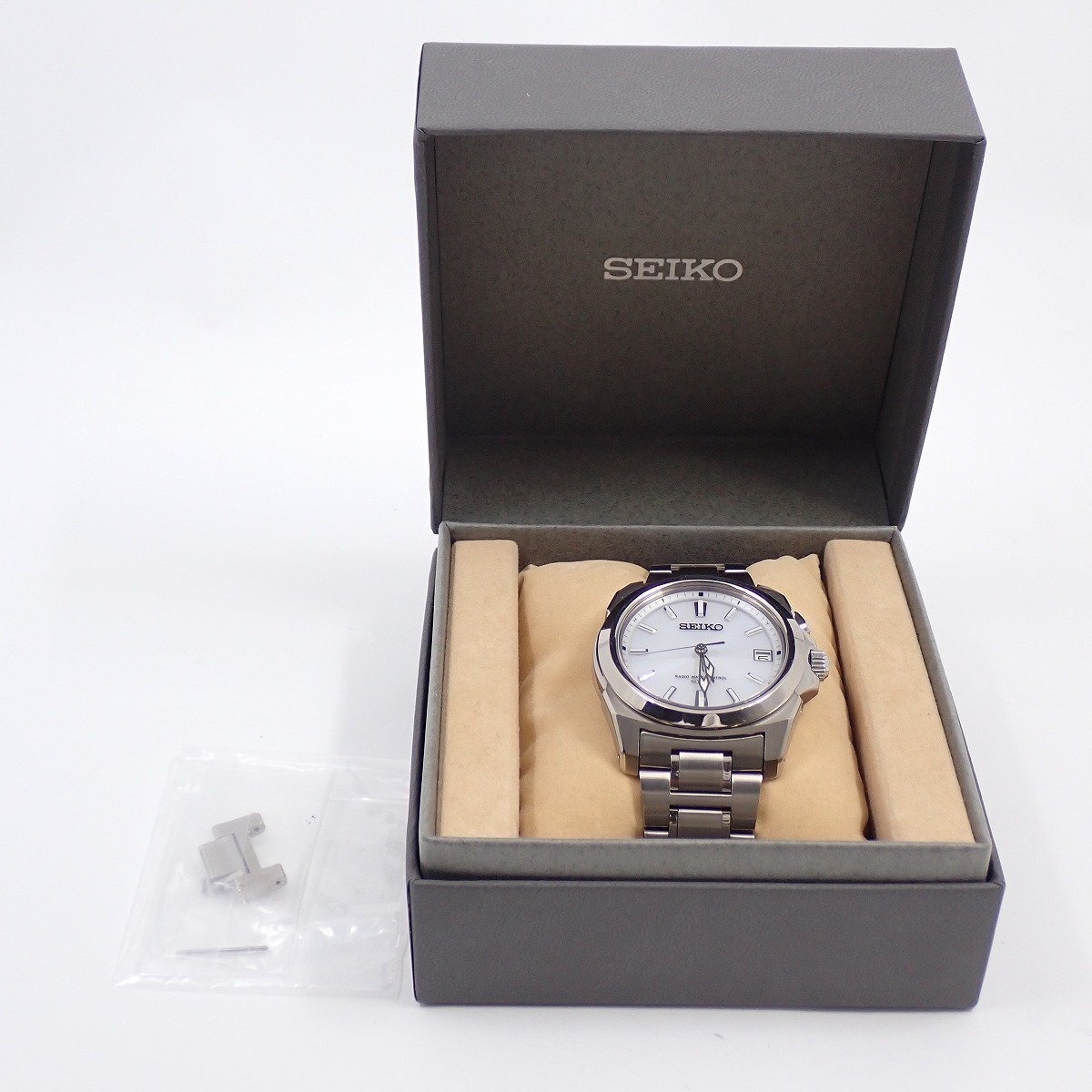 SEIKO セイコー ブライツ ソーラー電波 メンズ 腕時計 チタン シルバー文字盤 SAGZ023 / 7B22-0AV0【いおき質店】_画像10