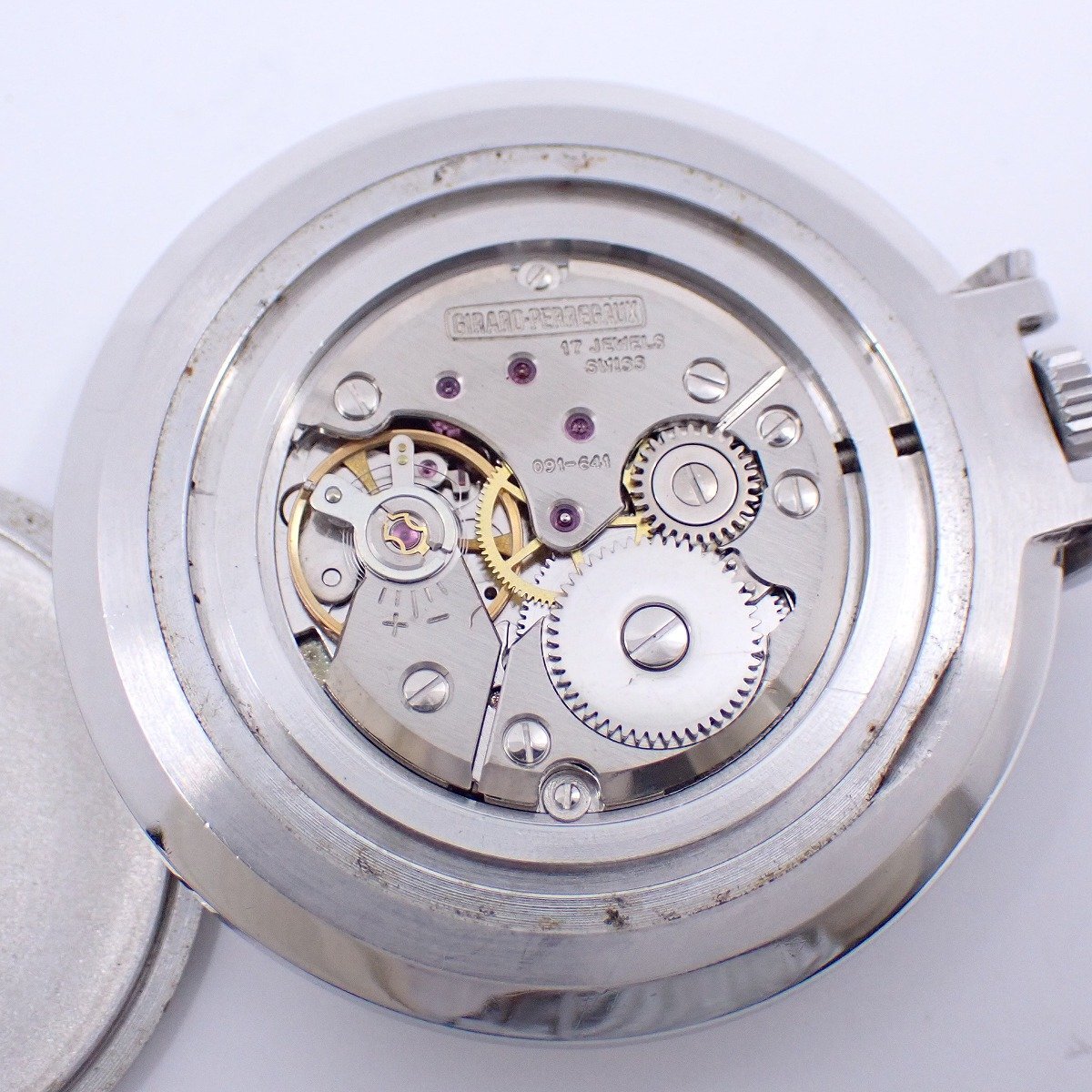 【訳あり品】ジラールペルゴ 懐中時計 手巻き シルバー文字盤【いおき質店】_画像9