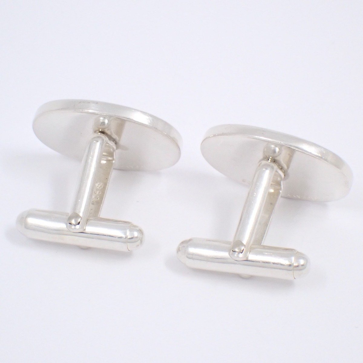 TIFFANY＆Co. ティファニー オーバル ストライプ カフス カフリンクス シルバー925【いおき質店】_画像2
