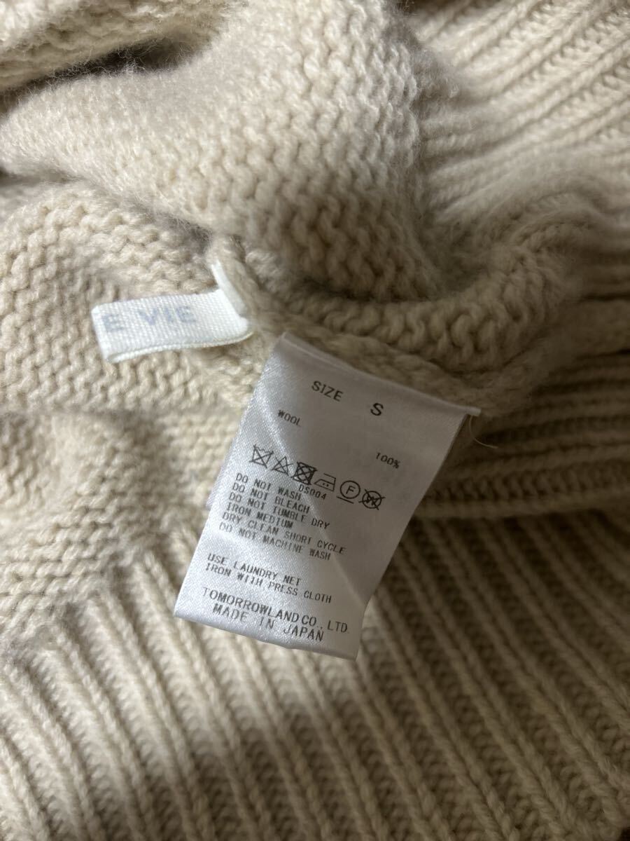 ギャルリーヴィー　GALERIE VIE ファインウールタートルネックプルオーバー　ベージュ_画像6