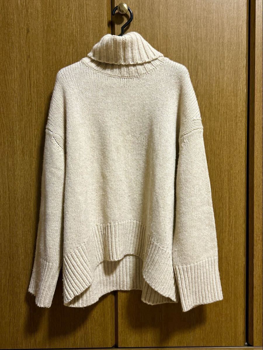 ギャルリーヴィー　GALERIE VIE ファインウールタートルネックプルオーバー　ベージュ_画像2