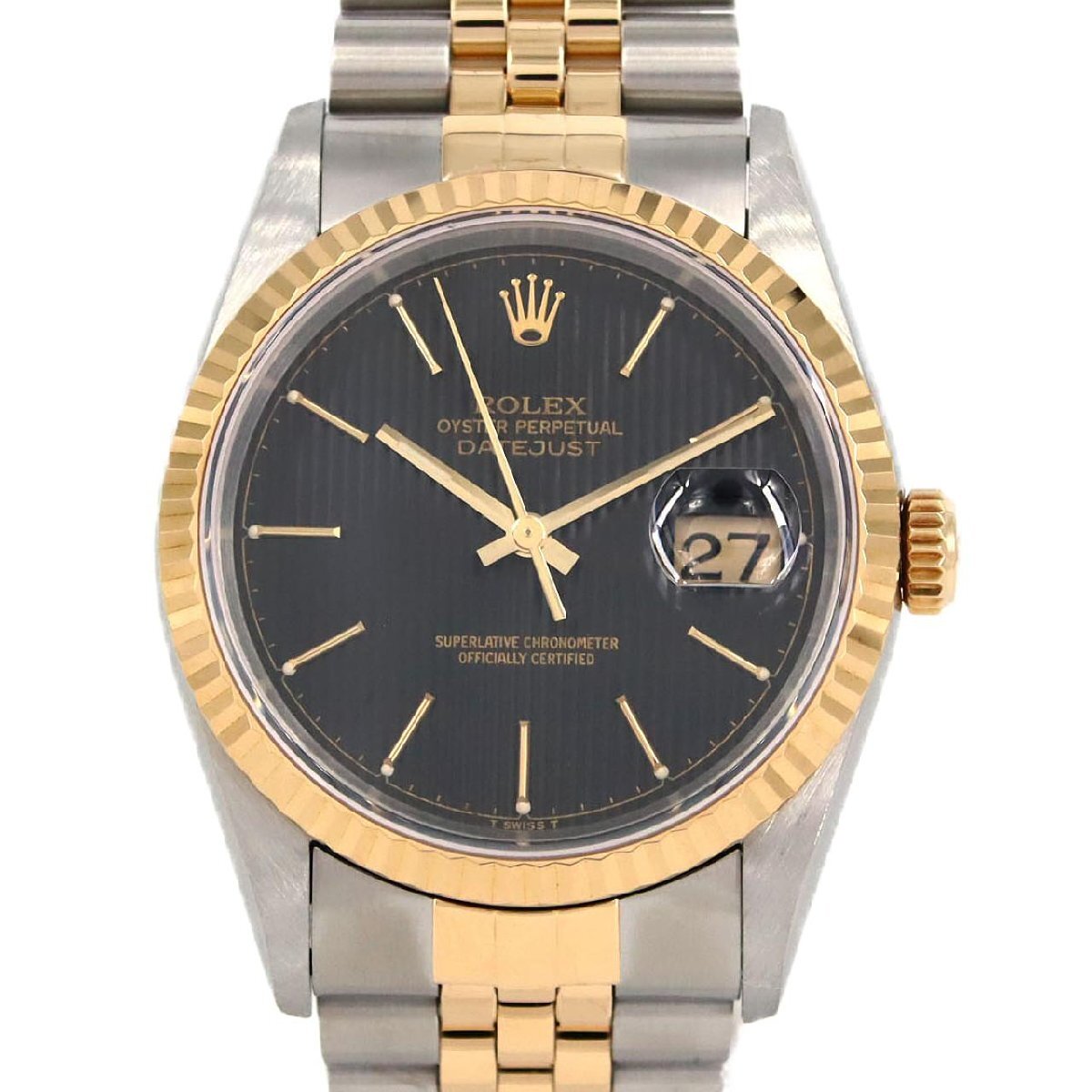 ロレックス デイトジャスト 16233 SSxYG 自動巻 T番_画像1