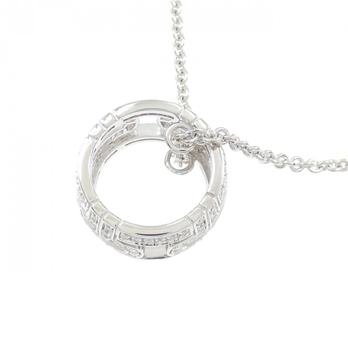 ブルガリ パレンテシオープンワーク フルダイヤ ネックレス_画像4