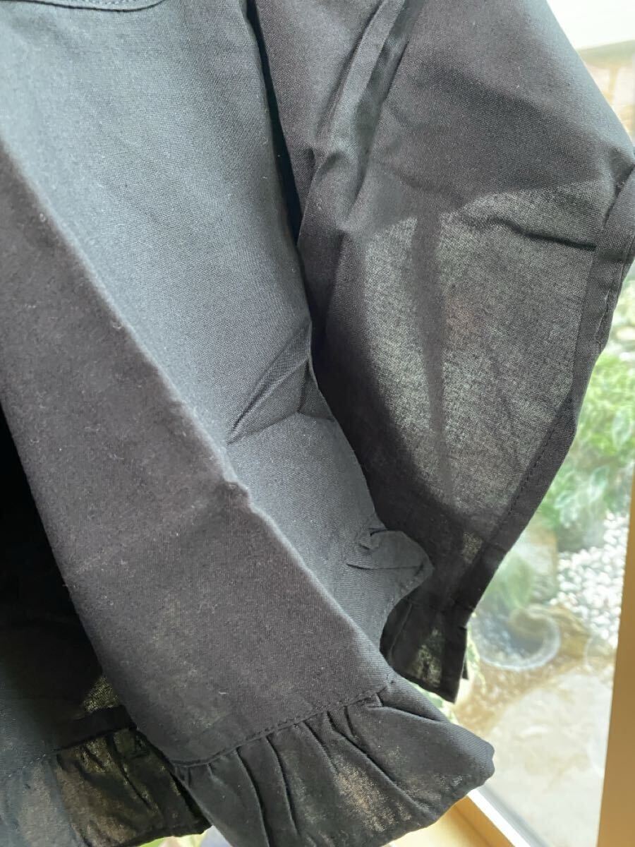 未使用　葬礼用　かっぽう着　黒　ブラック　エプロン_画像8