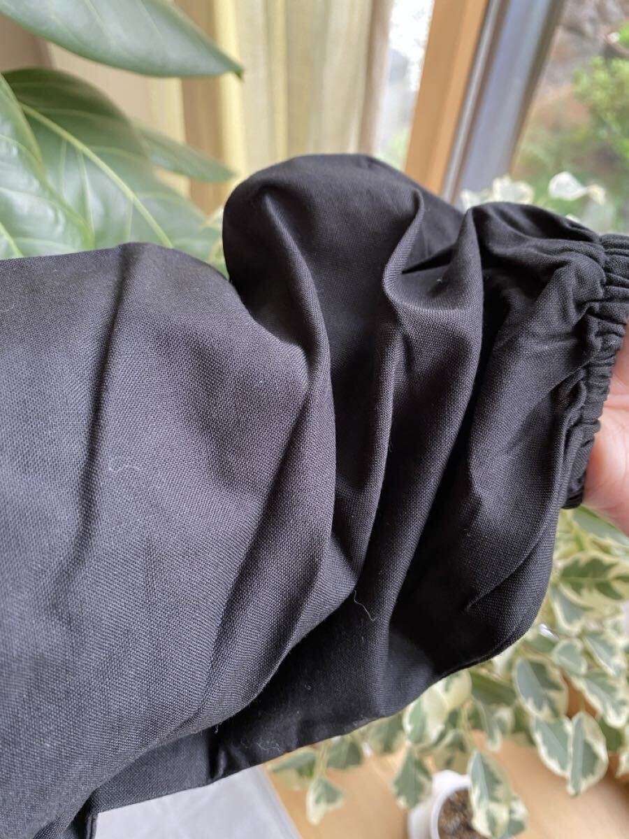 未使用　葬礼用　かっぽう着　黒　ブラック　エプロン_画像9