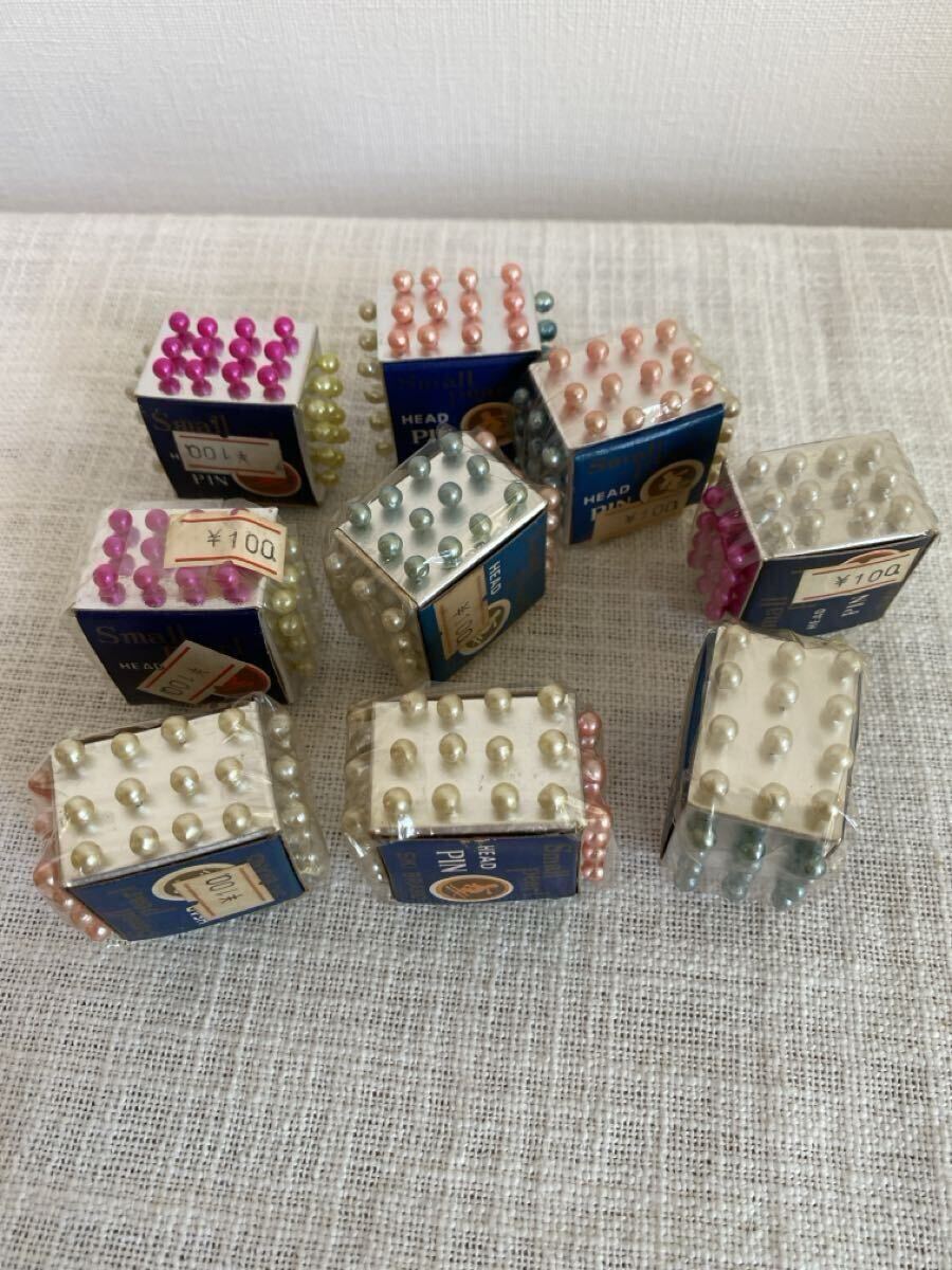 昭和レトロ　スキー印　Small pearl まち針　9ヶ　SKI BRAND スモールパール　当時物 _画像5