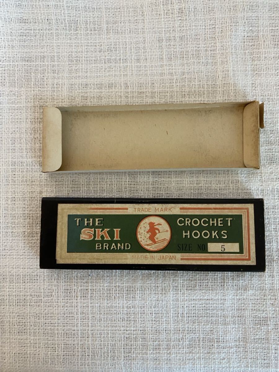 昭和レトロ　スキー印　かぎ針　NO.5 1ダース　12本入り　SKI BRAND CROCHET HOOKS レース編み_画像9