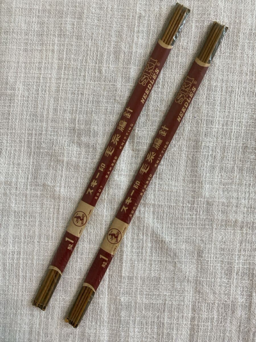 昭和レトロ　スキー印　毛糸編み針　NO.1 編み棒　SKI BRAND 手芸_画像1