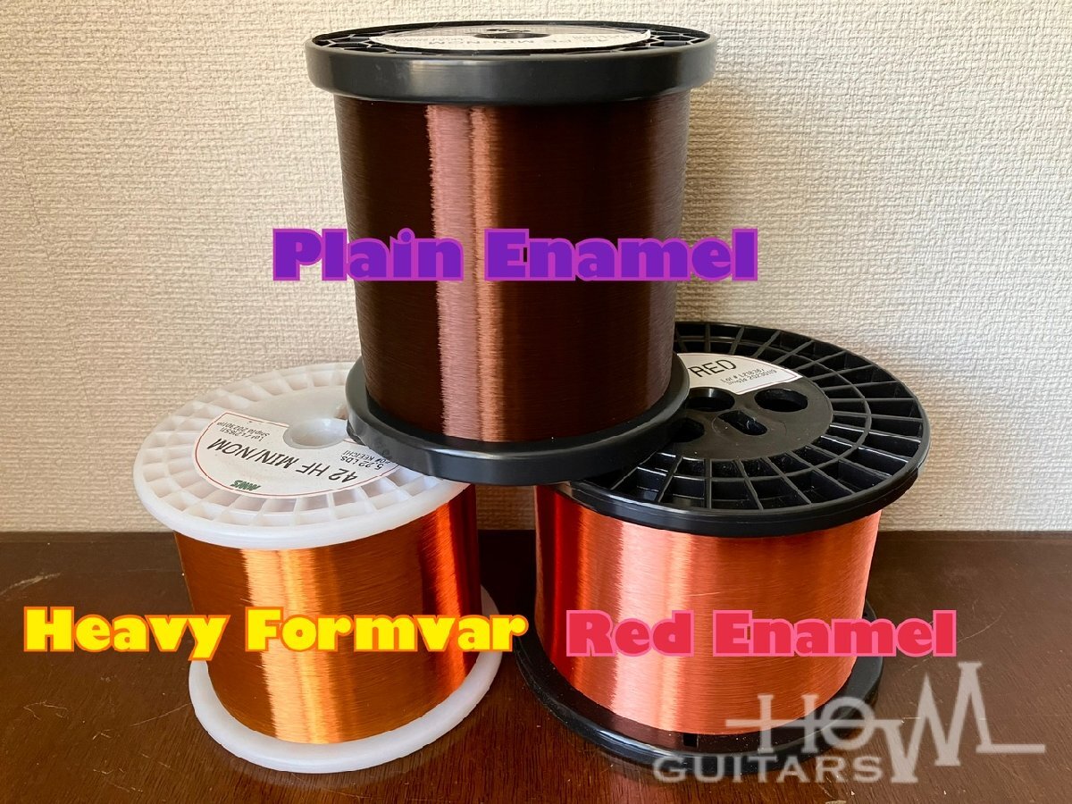 HOWL GUITARS Original Pickup ‘60-'61 Jazz Bass ”Black Bobbin” Set [Red Enamel]_画像6