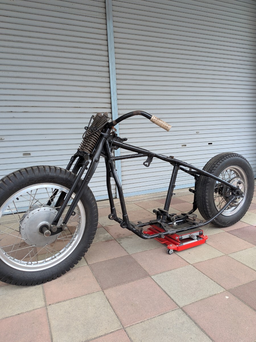ウィッシュボーンリジットフレーム、VLフォーク、リヤメカドラム、ローリングシャーシ_画像7