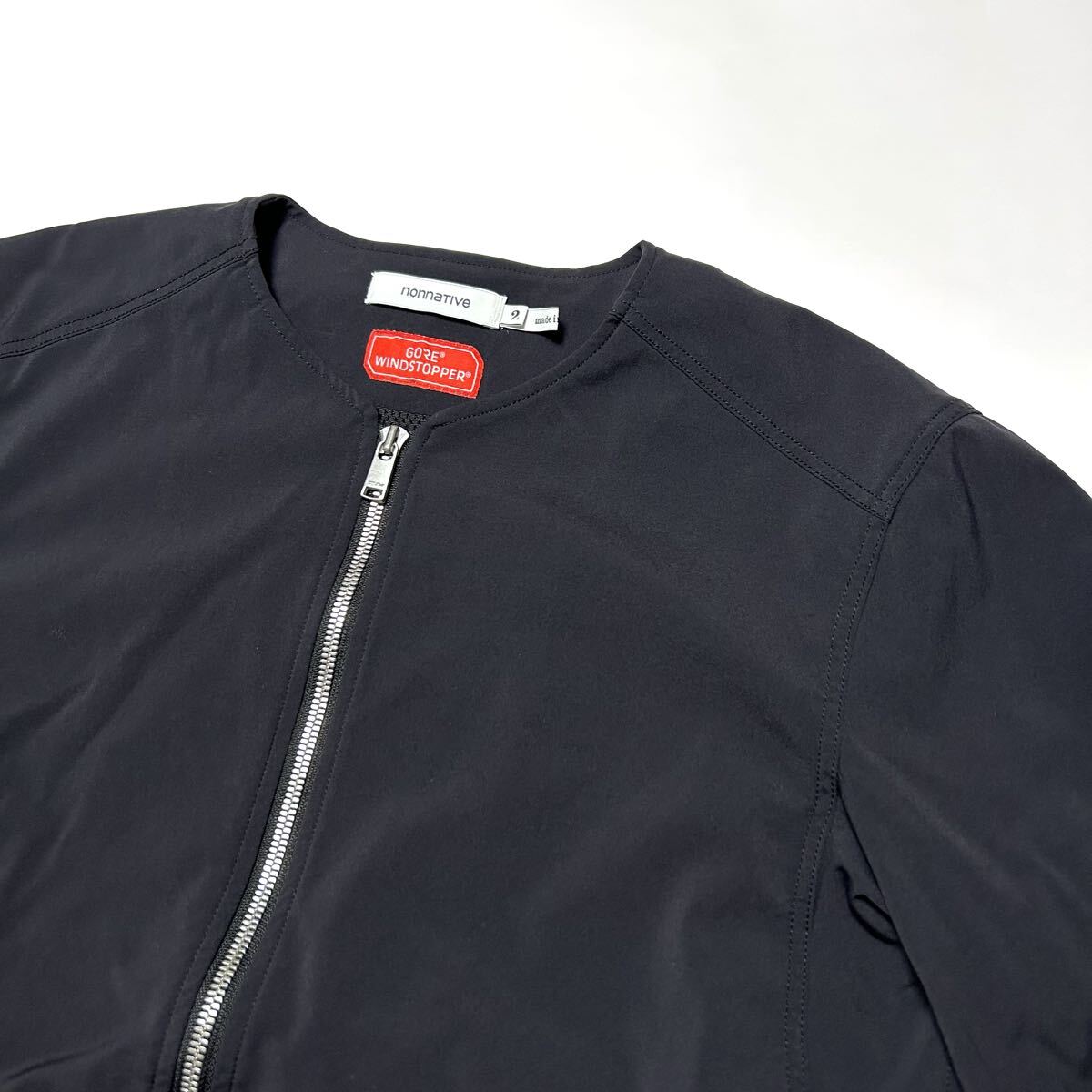 美品 定価63720円◆nonnative◆Gore-Tex Cyclist Blouson 2 ノンネイティブ ゴアテックスウィンドストッパー ジャケット ブルゾン ブラック_画像4