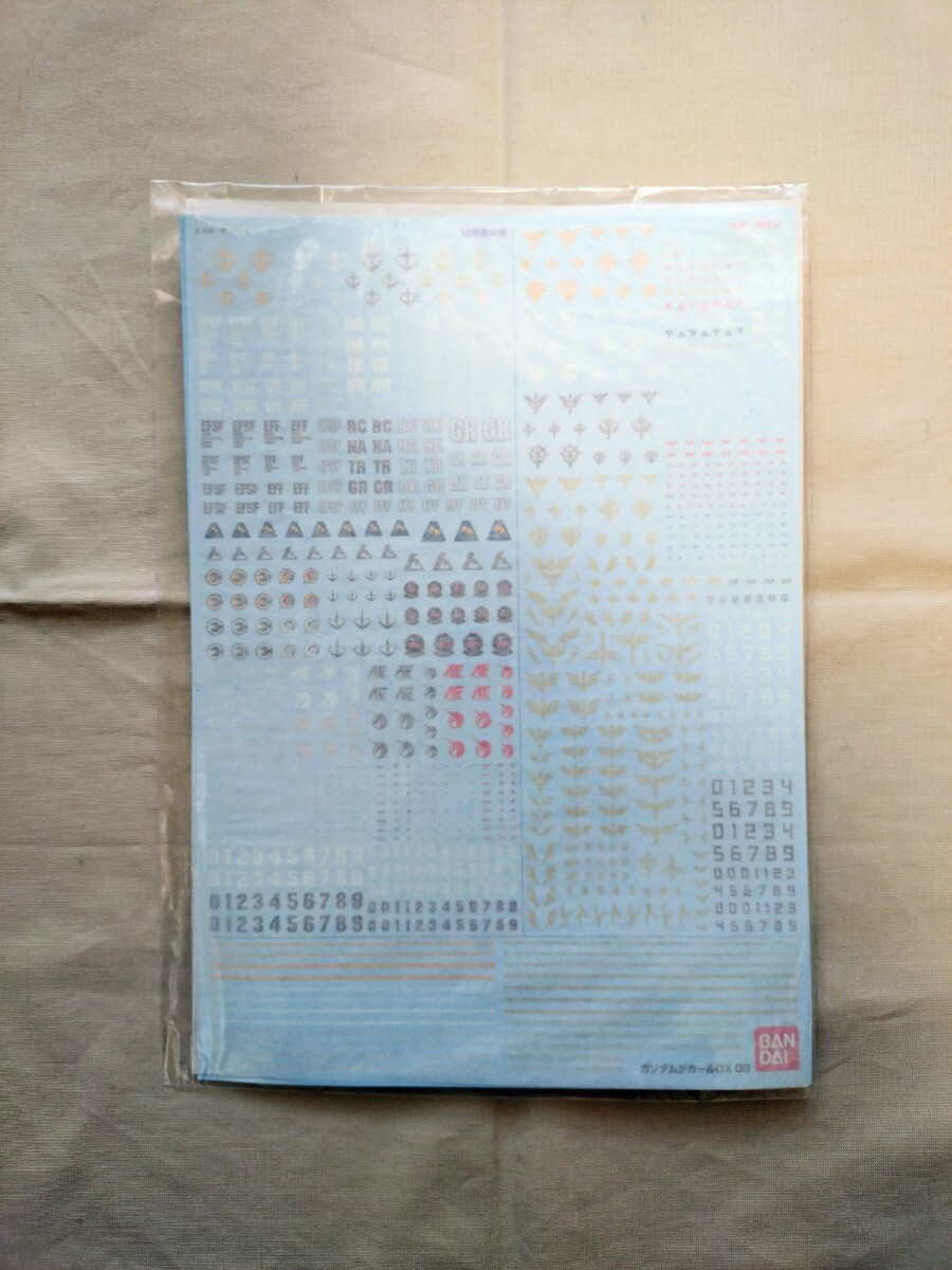 【未使用】バンダイ 水転写式 ガンダム デカール DX 02 1/144 機動戦士ガンダムUC MS_画像1