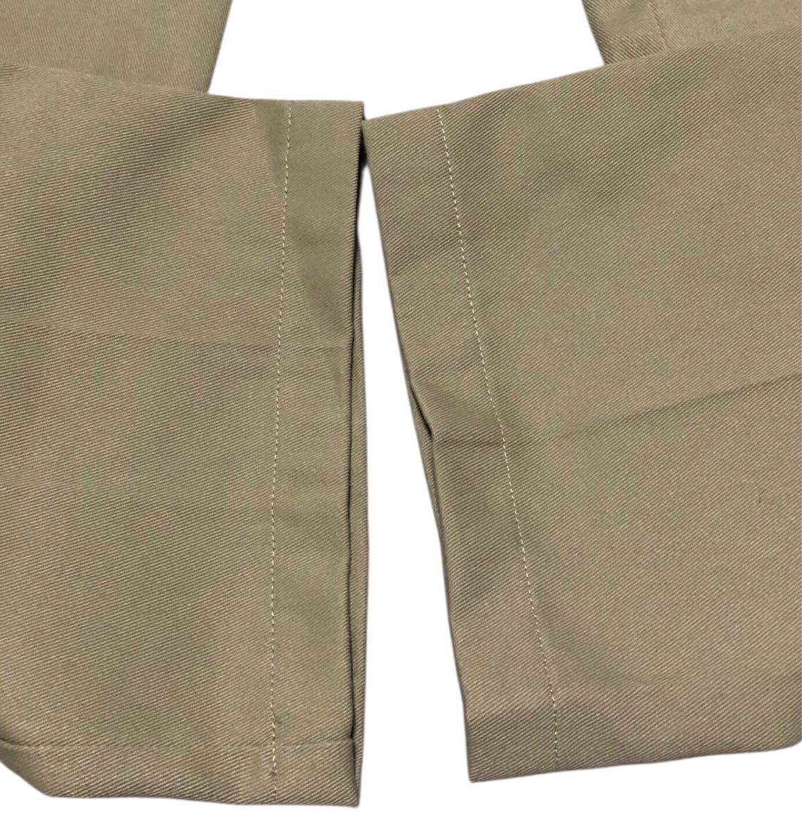■Dickies ディッキーズ■ラベルロゴワッペン Slim Straight ワークパンツ チノパン ベージュ 32×30_画像6